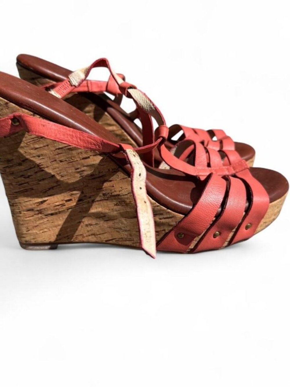 Matt Bernson Coral Leather Strappy Sandals — US 9